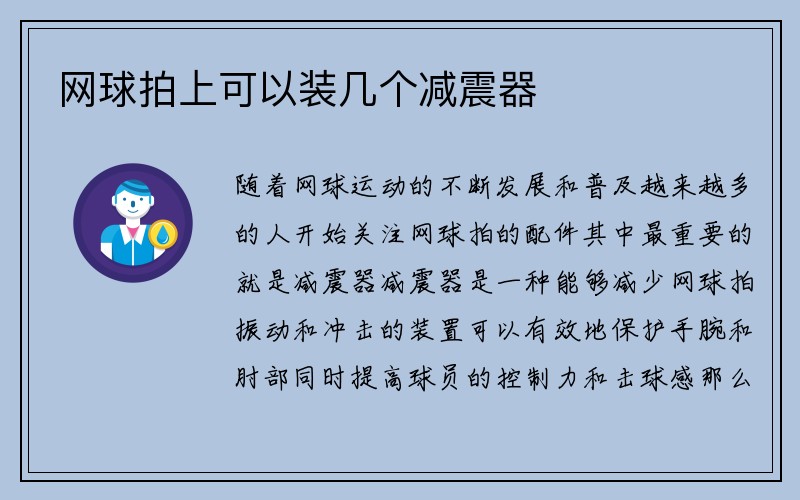 网球拍上可以装几个减震器